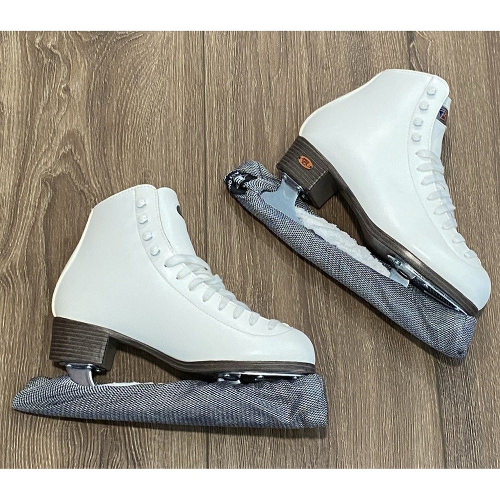 Riedell 115W Women's Figure Ice Skates Size 6.5 White LNC ~ Used 1 or 2 Times!